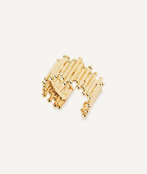 Anillo Redosa chapado Oro 18 Kt tiras