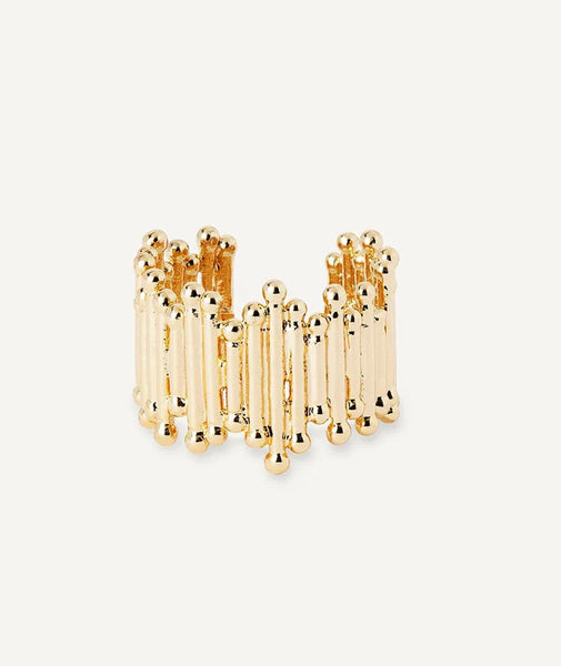 Anillo Redosa chapado Oro 18 Kt tiras