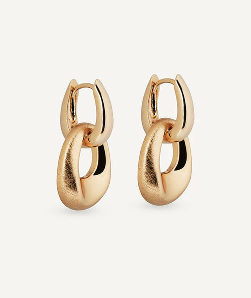 Zarcillos aros entrelazados Textura Dual