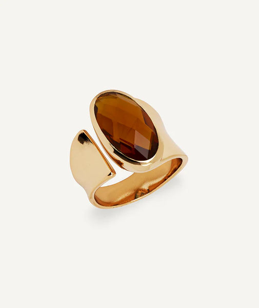 Anillo ancho Honey con Hydro Marrón