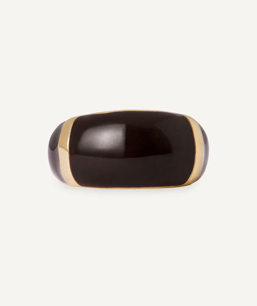 Anillo pinkie Intervalo con Esmaltes marrón