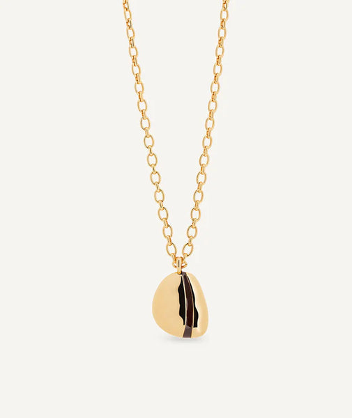 Collar oval irregular maxi Horizonte con Esmaltes marrón
