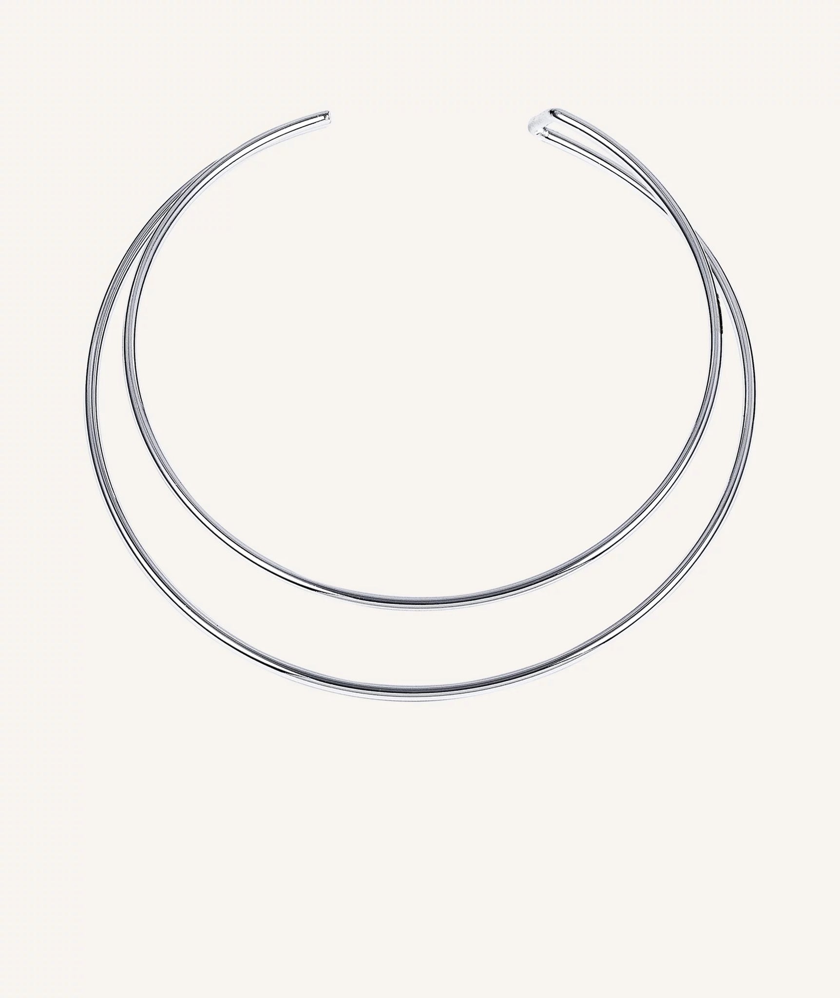 Choker Rígido Doble Plata