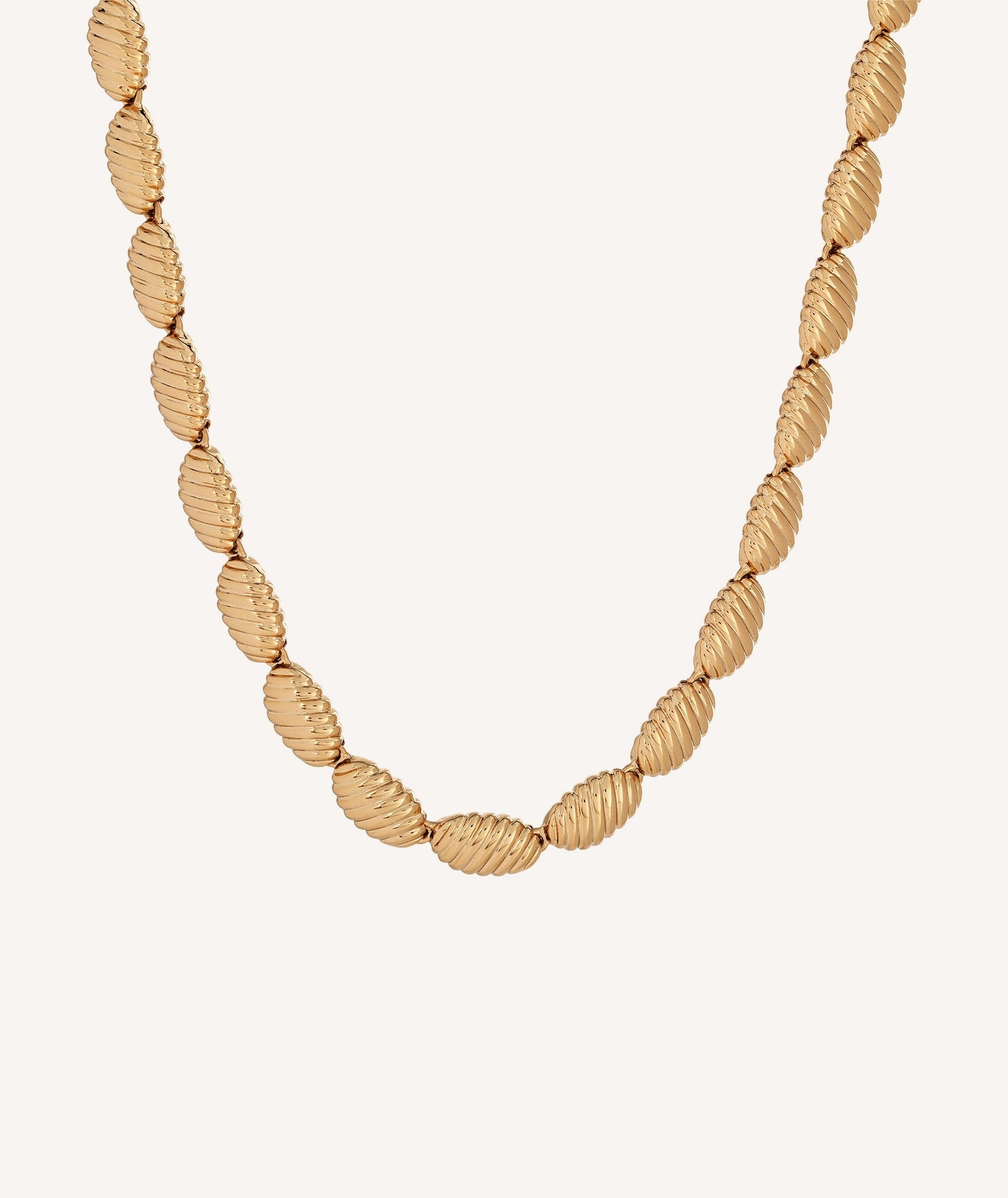 Collar Chapado Oro 18 Kt motivos con relieve