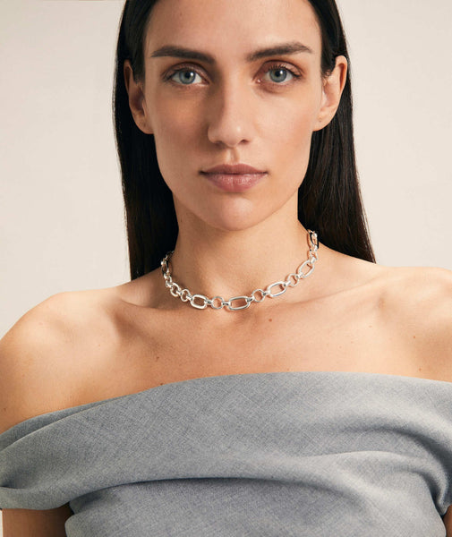 Collar eslabones Plata
