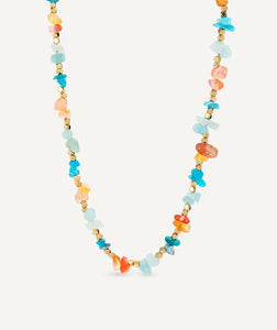 Collar Ona con Piedras Naturales Tricolor