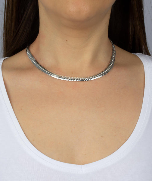 Collar Plano plata