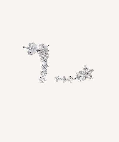Zarcillos trepadores estrellas con circonitas