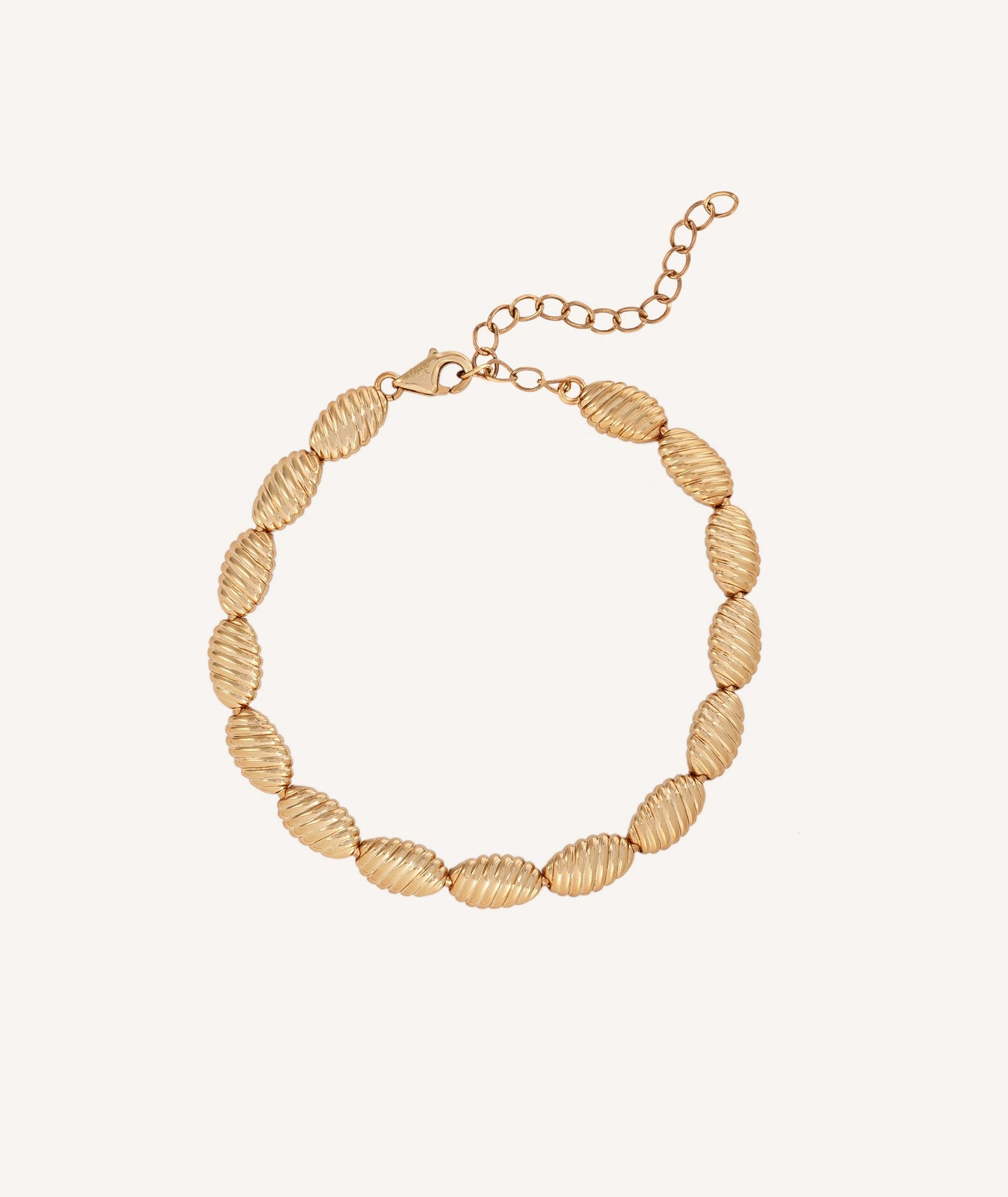 Pulsera Chapado Oro 18 Kt motivos con relieve