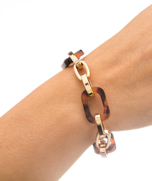 Pulsera eslabones y carey finos