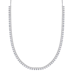 Collar Acabado Plata Circulos 38+6CM
