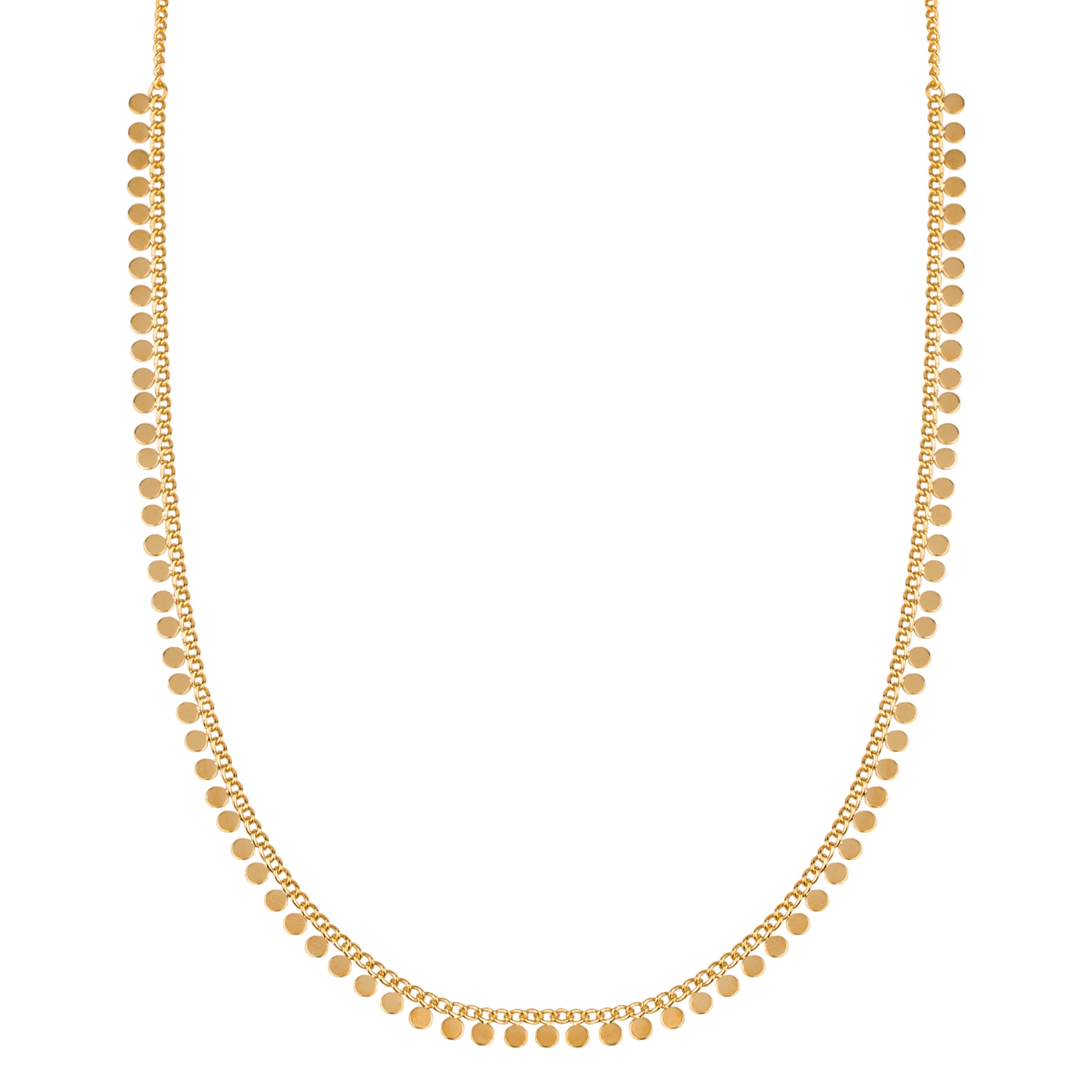 Collar Acabado Oro Circulos 38+6CM