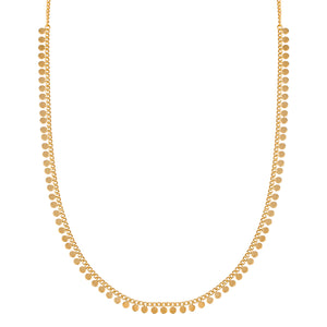 Collar Acabado Oro Circulos 38+6CM
