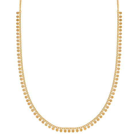 Collar Acabado Oro Circulos 38+6CM