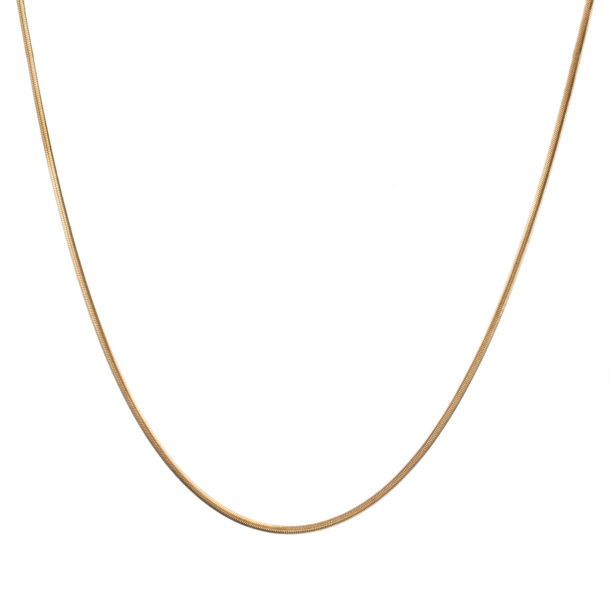 Collar 38+5CM Liso Ancho 2,15MM Chapado