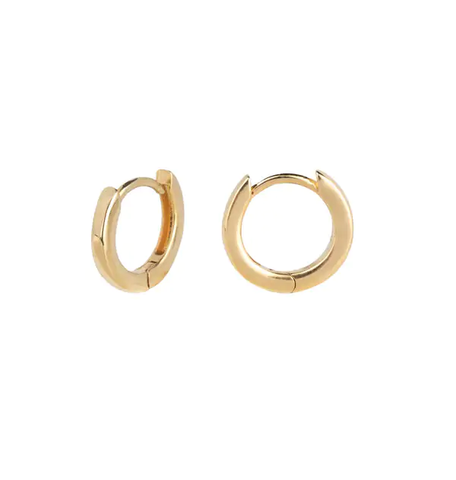 Zarcillo acabado en Oro 18 Kt Aro articulado Liso 12mm