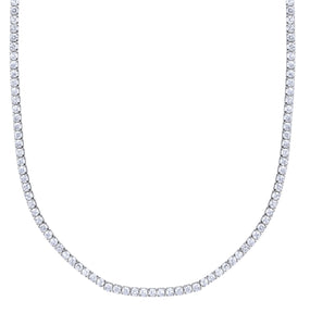 Collar Plata acabado Platino circonitas
