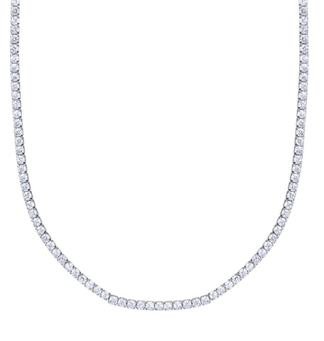 Collar Plata acabado Platino circonitas