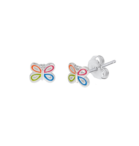 Zarcillos Plata Mariposa Color