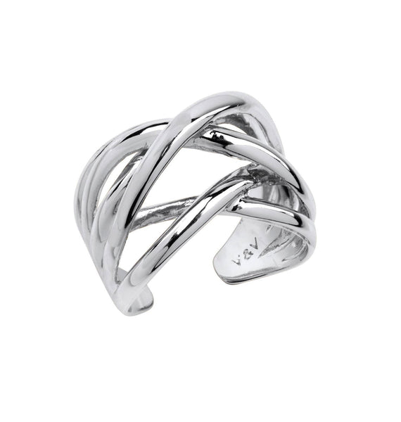 Anillo acabado en Plata multitiras finas