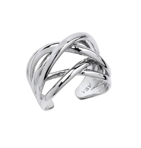Anillo acabado en Plata multitiras finas