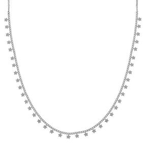 Collar acabado en Plata estrellas colgantes