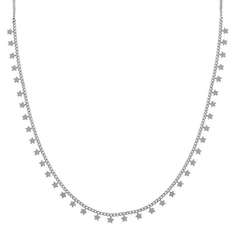 Collar acabado en Plata estrellas colgantes