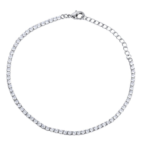 Pulsera acabo plata Circonitas