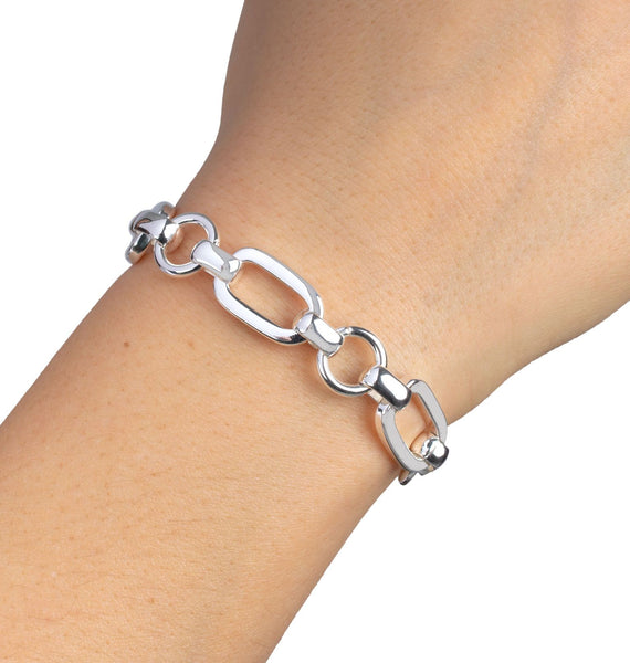 Pulsera acabada en Plata eslabones