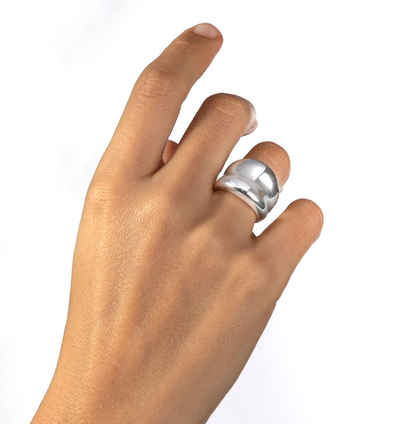 Anillo acabado Plata Tiras Brillo