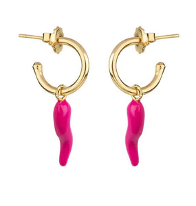 Zarcillo Aro acabado en Oro 18 Kt rosa