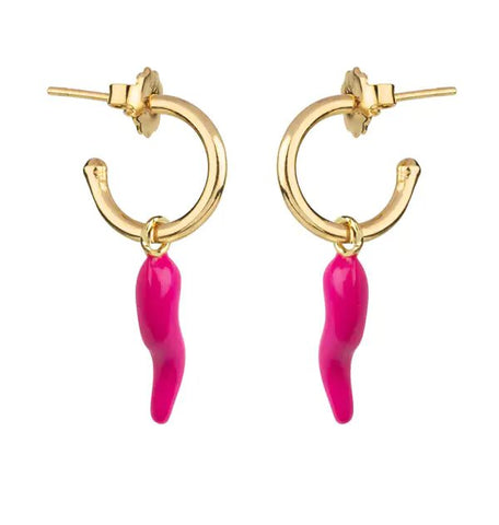 Zarcillo Aro acabado en Oro 18 Kt rosa