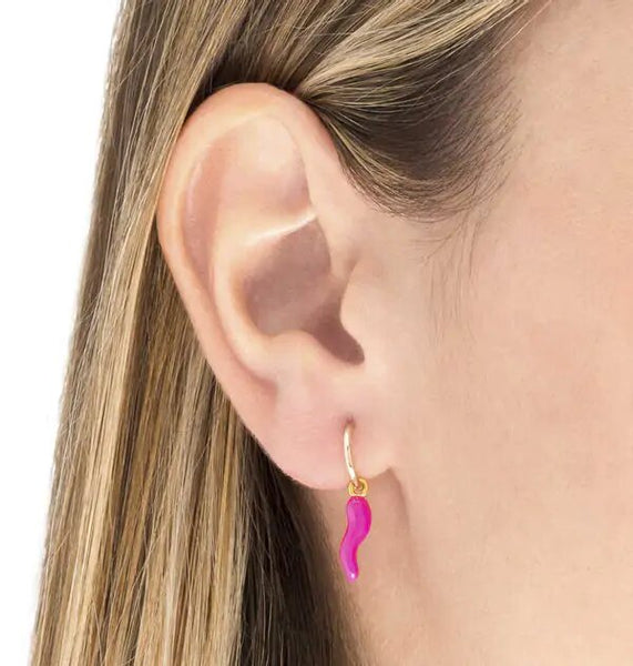 Zarcillo Aro acabado en Oro 18 Kt rosa