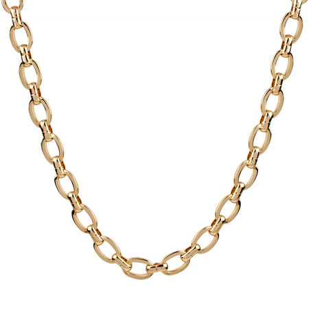 Collar acabada en Oro 18 Kt eslabones