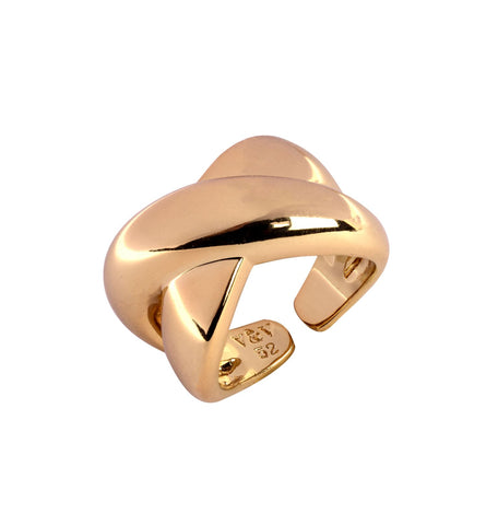 Anillo acabado Oro 18Kt Tiras Anchas