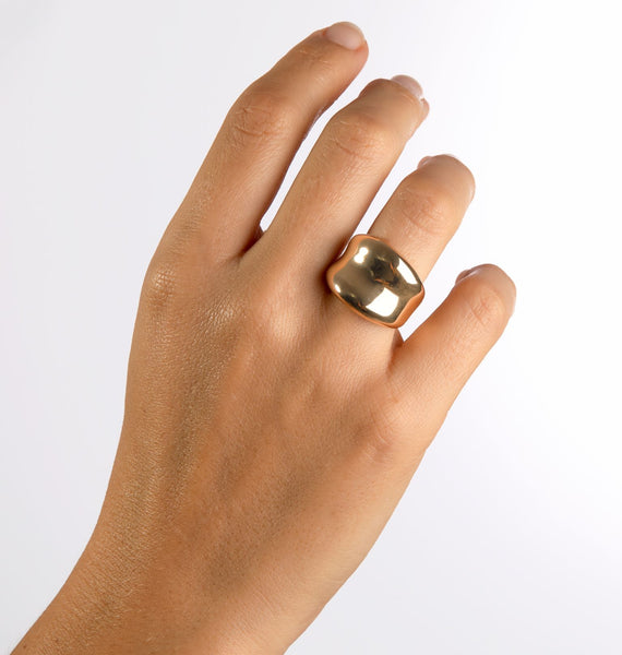 Anillo acabado Oro 18Kt Tiras Brillo