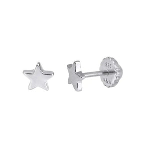Zarcillo Plata Rodiada Bebé estrella