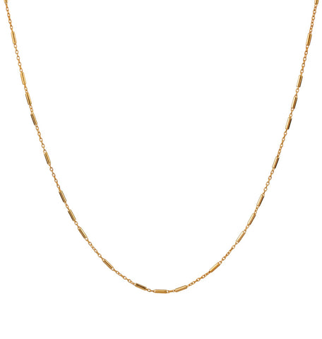 Collar Plata Acabado en Oro 18 Kl Tiras Lisas