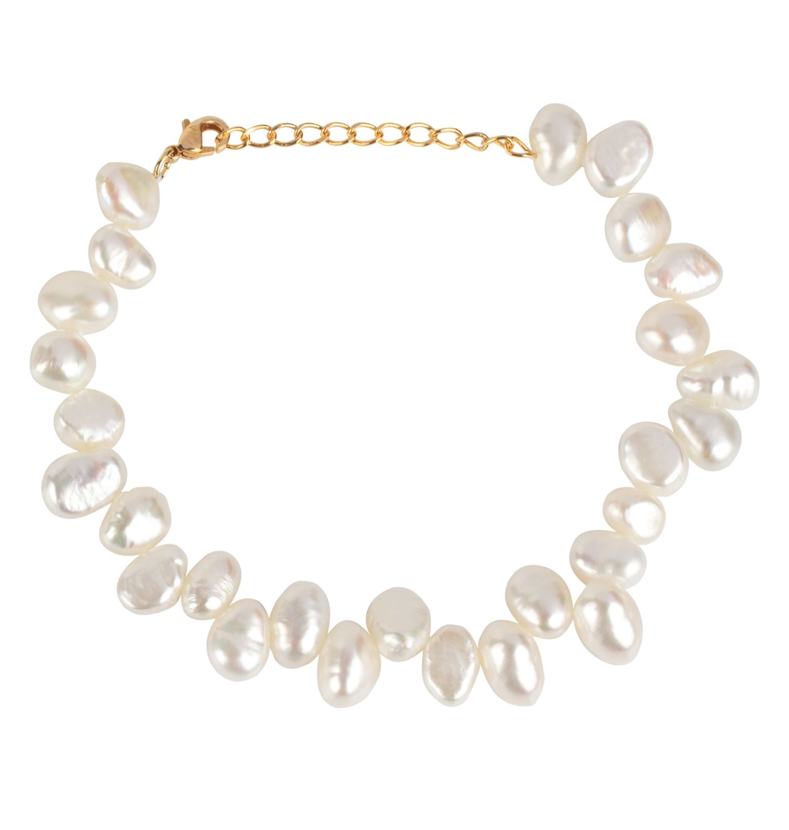 Pulsera Plata acabado Oro 18kt Perlas