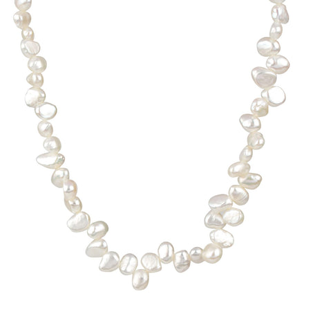 Collar Plata acabado Oro 18kt Perlas