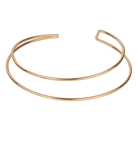 Choker acabado Oro 18 Kl Rigido Doble